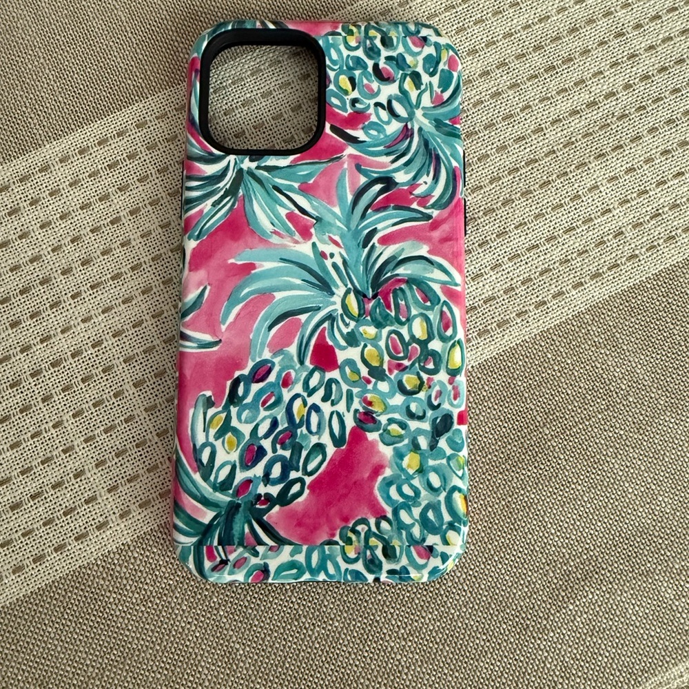 Tropical Pattern iPhone 12 Pro Case - Pink and Green